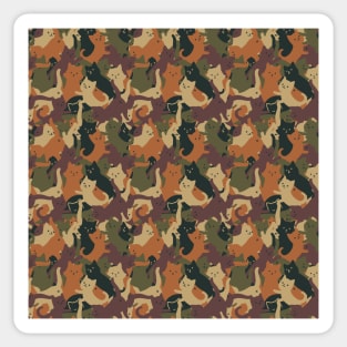 Camouflage Cat Orange Army by Tobe Fonseca Sticker